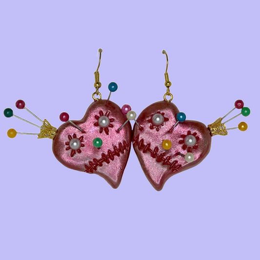 Pin Cushion Queen Earrings